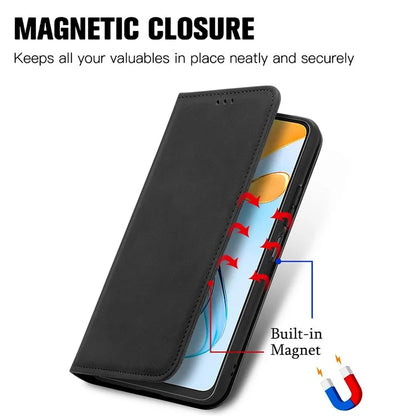 Phone Stand Case for ZTE Blade V50 Vita Shell Skin-touch PU Leather Cover