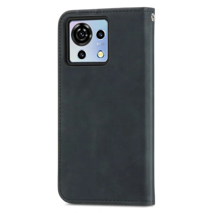 Phone Stand Case for ZTE Blade V50 Vita Shell Skin-touch PU Leather Cover