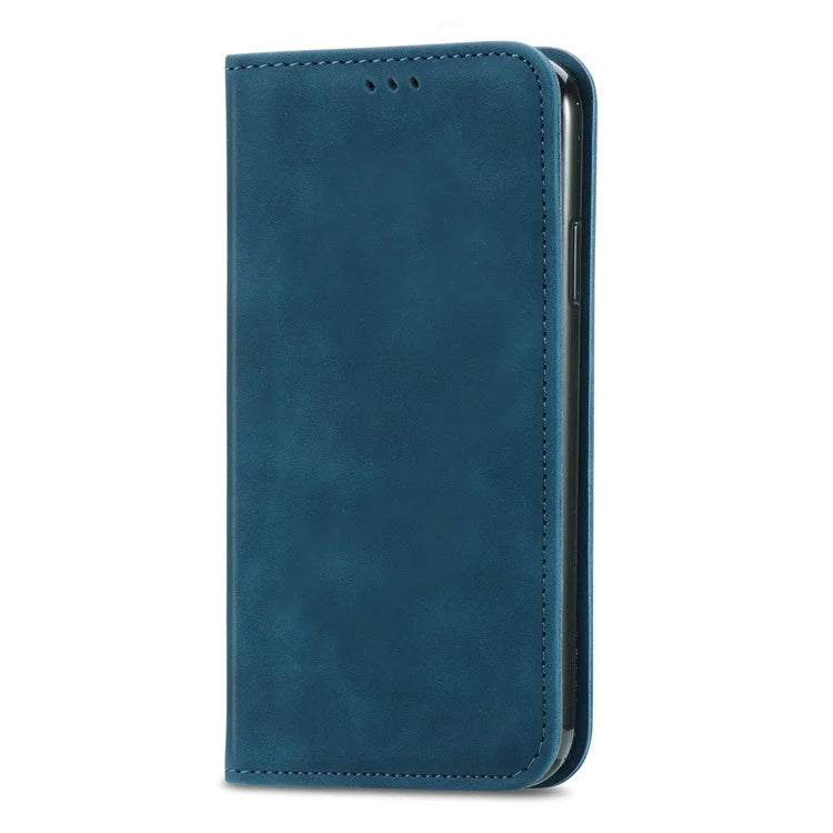 Phone Stand Case for ZTE Blade V50 Vita Shell Skin-touch PU Leather Cover