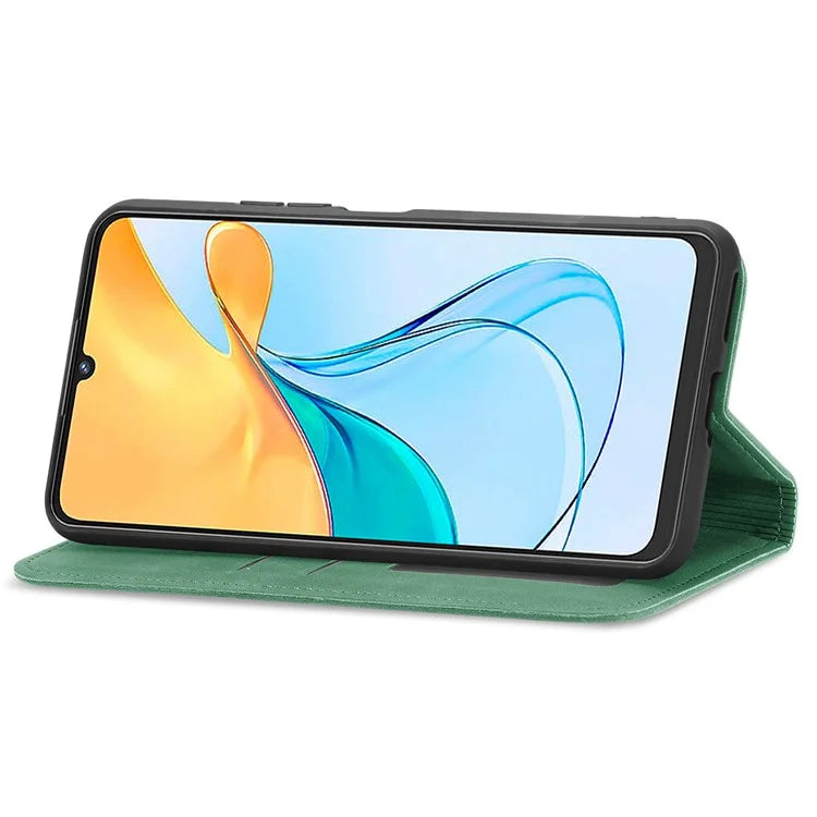 Phone Stand Case for ZTE Blade V50 Vita Shell Skin-touch PU Leather Cover