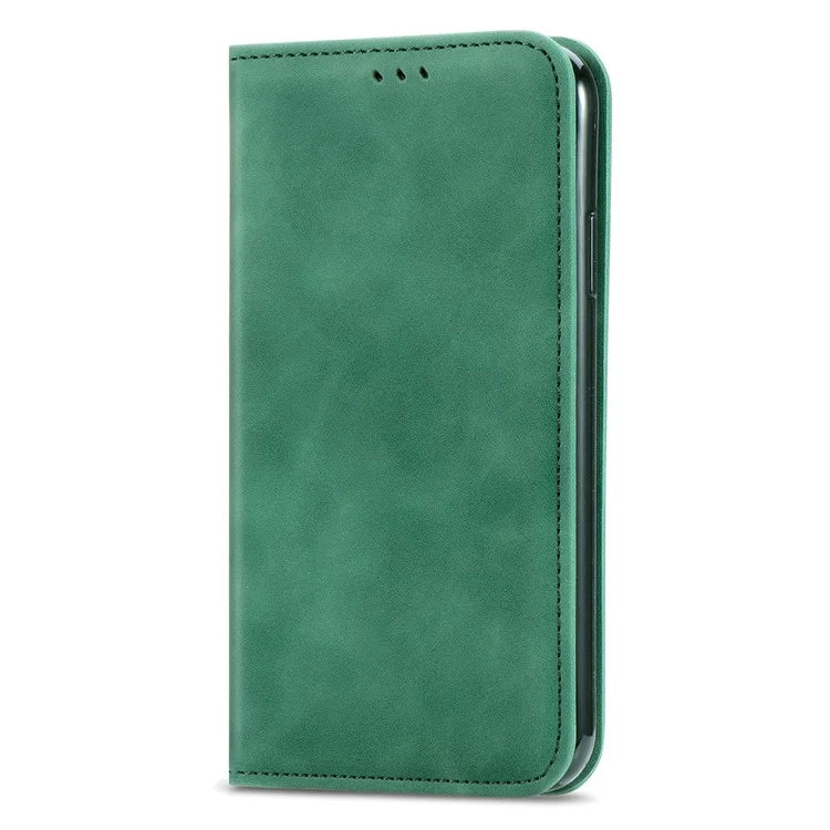 Phone Stand Case for ZTE Blade V50 Vita Shell Skin-touch PU Leather Cover