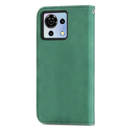 Phone Stand Case for ZTE Blade V50 Vita Shell Skin-touch PU Leather Cover
