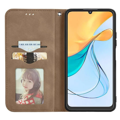 Phone Stand Case for ZTE Blade V50 Vita Shell Skin-touch PU Leather Cover