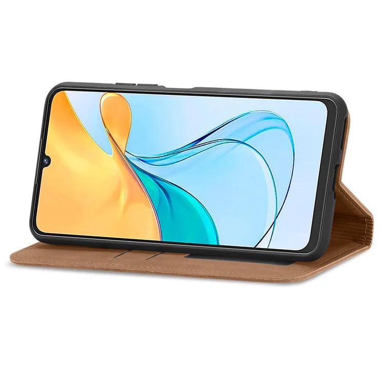 Phone Stand Case for ZTE Blade V50 Vita Shell Skin-touch PU Leather Cover