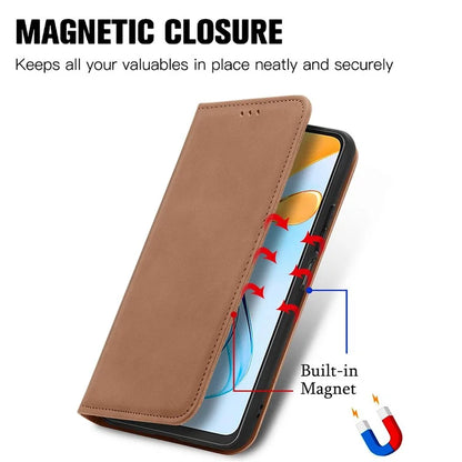 Phone Stand Case for ZTE Blade V50 Vita Shell Skin-touch PU Leather Cover