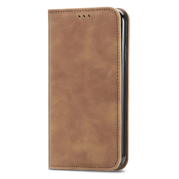 Phone Stand Case for ZTE Blade V50 Vita Shell Skin-touch PU Leather Cover