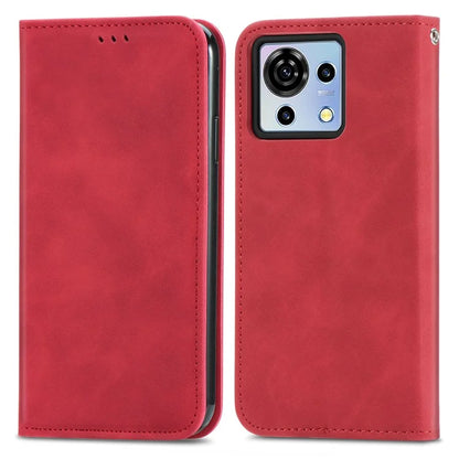 Phone Stand Case for ZTE Blade V50 Vita Shell Skin-touch PU Leather Cover