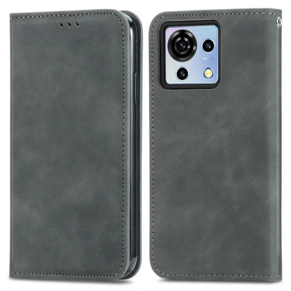 Phone Stand Case for ZTE Blade V50 Vita Shell Skin-touch PU Leather Cover
