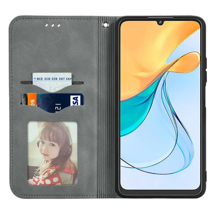 Phone Stand Case for ZTE Blade V50 Vita Shell Skin-touch PU Leather Cover