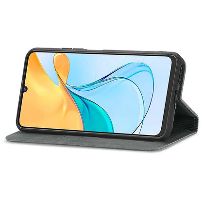Phone Stand Case for ZTE Blade V50 Vita Shell Skin-touch PU Leather Cover