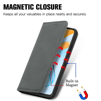 Phone Stand Case for ZTE Blade V50 Vita Shell Skin-touch PU Leather Cover