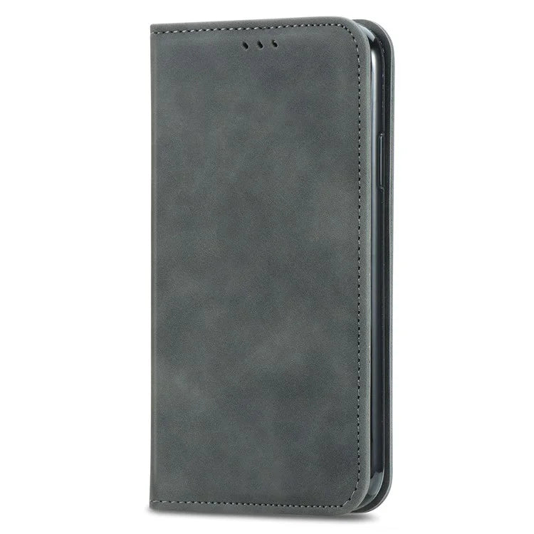 Phone Stand Case for ZTE Blade V50 Vita Shell Skin-touch PU Leather Cover