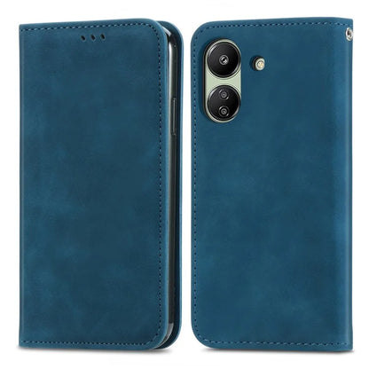 For Xiaomi Redmi 13C 4G / Poco C65 4G Leather Case Magnetic Absorption Phone Stand Cover