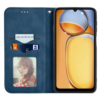 For Xiaomi Redmi 13C 4G / Poco C65 4G Leather Case Magnetic Absorption Phone Stand Cover
