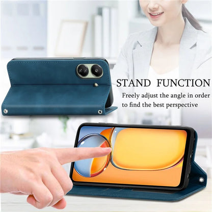For Xiaomi Redmi 13C 4G / Poco C65 4G Leather Case Magnetic Absorption Phone Stand Cover