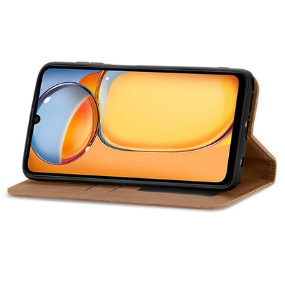 For Xiaomi Redmi 13C 4G / Poco C65 4G Leather Case Magnetic Absorption Phone Stand Cover