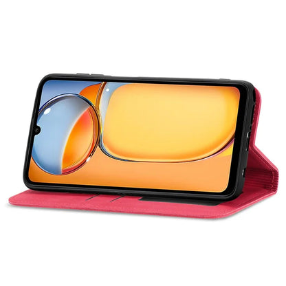 For Xiaomi Redmi 13C 4G / Poco C65 4G Leather Case Magnetic Absorption Phone Stand Cover
