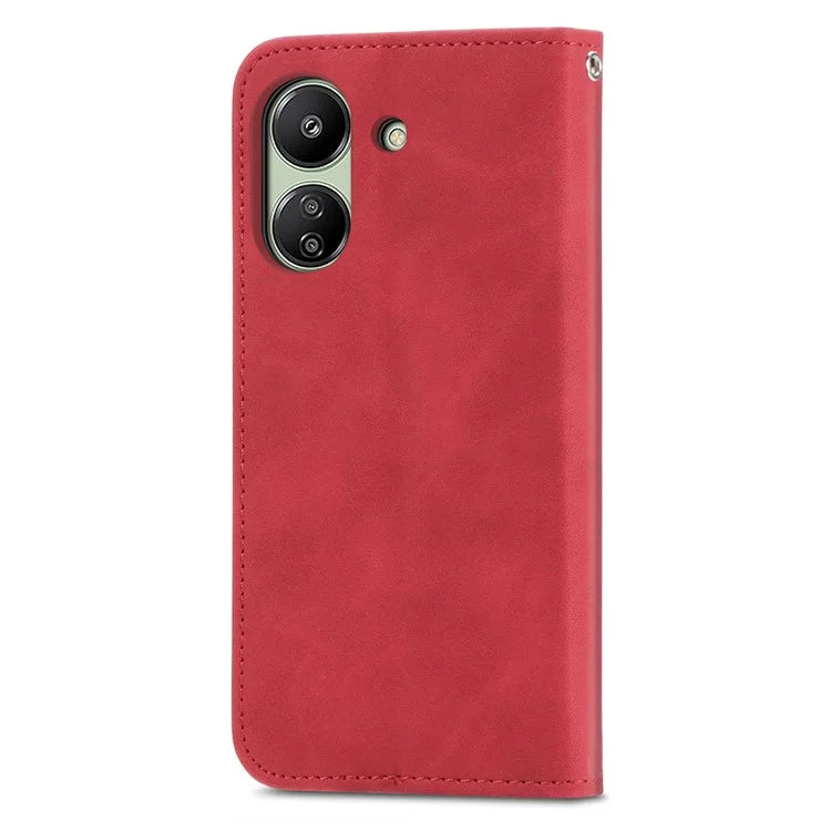 For Xiaomi Redmi 13C 4G / Poco C65 4G Leather Case Magnetic Absorption Phone Stand Cover