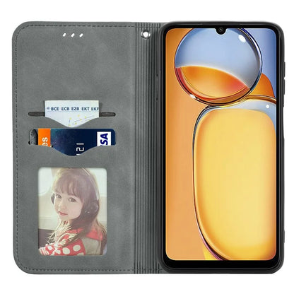 For Xiaomi Redmi 13C 4G / Poco C65 4G Leather Case Magnetic Absorption Phone Stand Cover