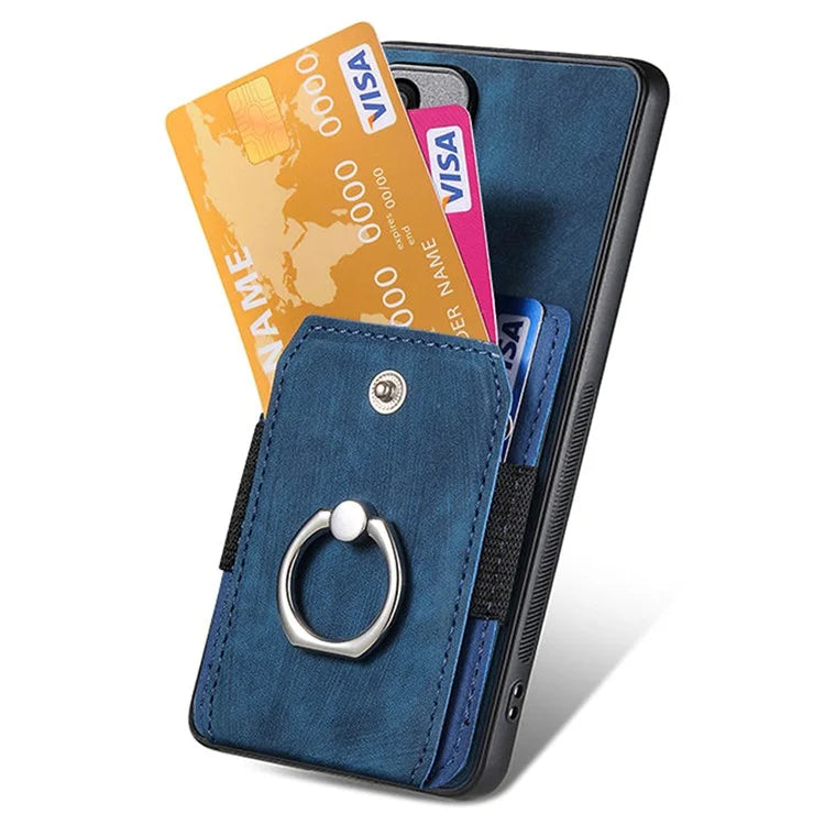D2 Vintage Phone Case for Samsung Galaxy S24 Card Slots Ring Kickstand Cover