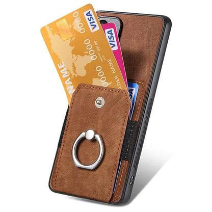 D2 Vintage Phone Case for Samsung Galaxy S24 Card Slots Ring Kickstand Cover