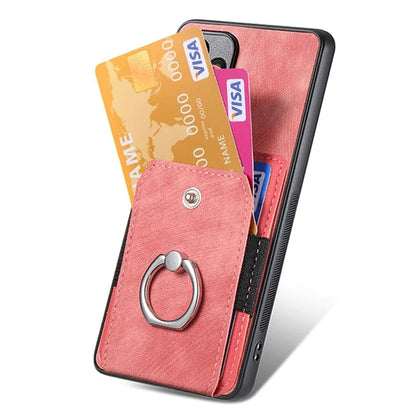 D2 Vintage Phone Case for Samsung Galaxy S24 Card Slots Ring Kickstand Cover