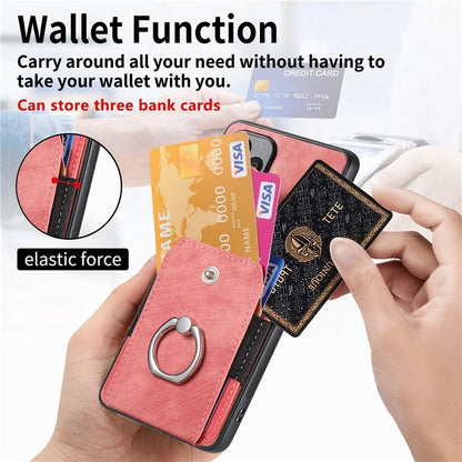 D2 Vintage Phone Case for Samsung Galaxy S24 Card Slots Ring Kickstand Cover