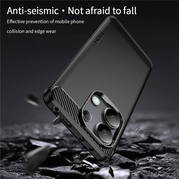 MOFI JK TPU Series-1 For Xiaomi Redmi Note 13 4G TPU Phone Case Carbon Fiber Texture