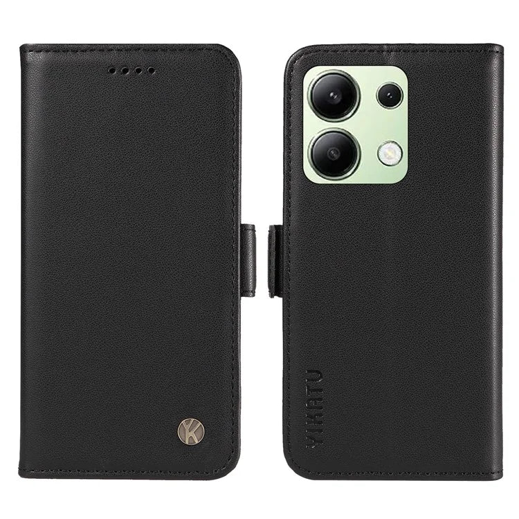 YIKATU YK-003 For Xiaomi Redmi Note 13 4G Leather Wallet Case Side Magnetic Clasp
