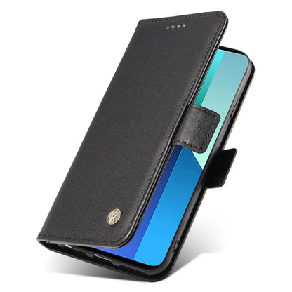 YIKATU YK-003 For Xiaomi Redmi Note 13 4G Leather Wallet Case Side Magnetic Clasp
