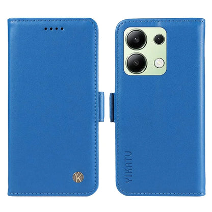 YIKATU YK-003 For Xiaomi Redmi Note 13 4G Leather Wallet Case Side Magnetic Clasp