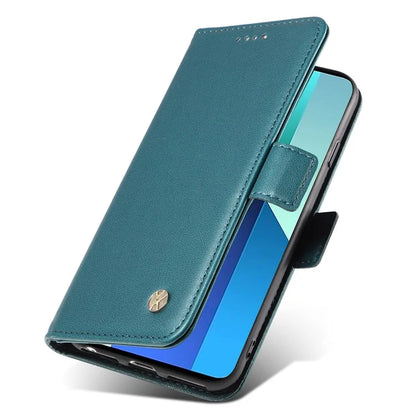 YIKATU YK-003 For Xiaomi Redmi Note 13 4G Leather Wallet Case Side Magnetic Clasp