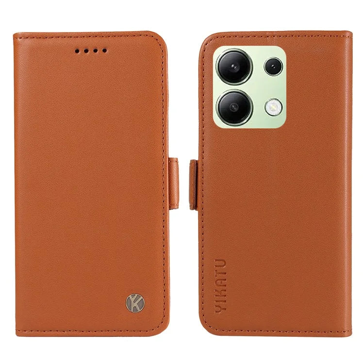 YIKATU YK-003 For Xiaomi Redmi Note 13 4G Leather Wallet Case Side Magnetic Clasp