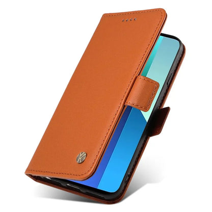 YIKATU YK-003 For Xiaomi Redmi Note 13 4G Leather Wallet Case Side Magnetic Clasp