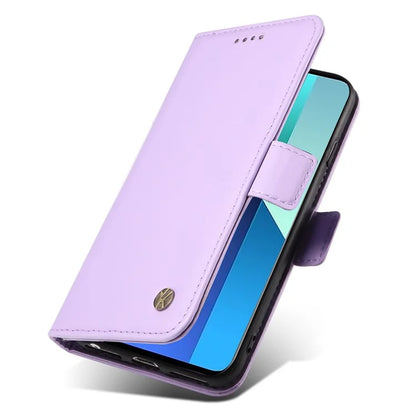 YIKATU YK-003 For Xiaomi Redmi Note 13 4G Leather Wallet Case Side Magnetic Clasp