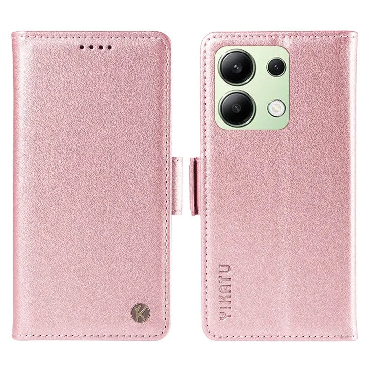 YIKATU YK-003 For Xiaomi Redmi Note 13 4G Leather Wallet Case Side Magnetic Clasp