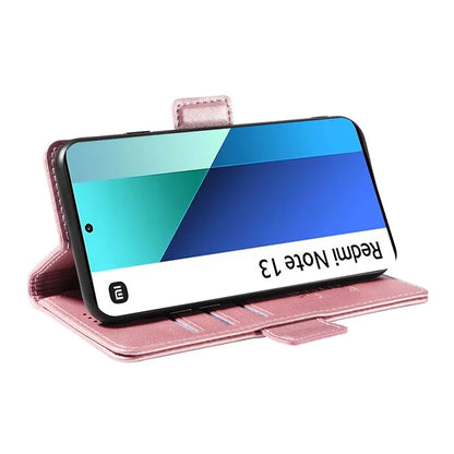 YIKATU YK-003 For Xiaomi Redmi Note 13 4G Leather Wallet Case Side Magnetic Clasp
