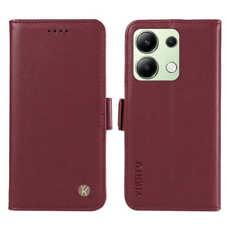 YIKATU YK-003 For Xiaomi Redmi Note 13 4G Leather Wallet Case Side Magnetic Clasp