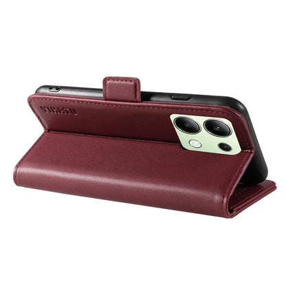 YIKATU YK-003 For Xiaomi Redmi Note 13 4G Leather Wallet Case Side Magnetic Clasp