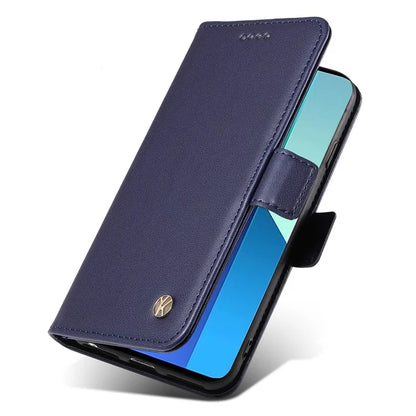 YIKATU YK-003 For Xiaomi Redmi Note 13 4G Leather Wallet Case Side Magnetic Clasp