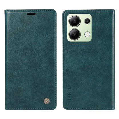 YIKATU YK-006 For Xiaomi Redmi Note 13 4G Leather Case Magnetic Closing Litchi Texture