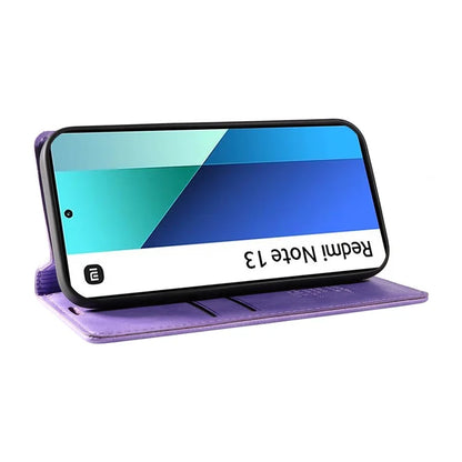 YIKATU YK-006 For Xiaomi Redmi Note 13 4G Leather Case Magnetic Closing Litchi Texture