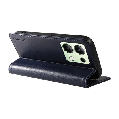 YIKATU YK-006 For Xiaomi Redmi Note 13 4G Leather Case Magnetic Closing Litchi Texture