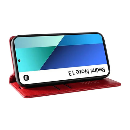 YIKATU YK-006 For Xiaomi Redmi Note 13 4G Leather Case Magnetic Closing Litchi Texture