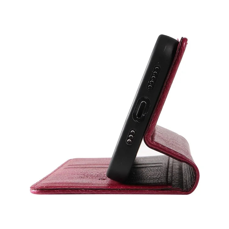 YIKATU YK-006 For Xiaomi Redmi Note 13 4G Leather Case Magnetic Closing Litchi Texture