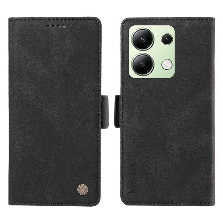 YIKATU YK-005 For Xiaomi Redmi Note 13 4G Wallet Cover Skin-touch Leather Phone Case