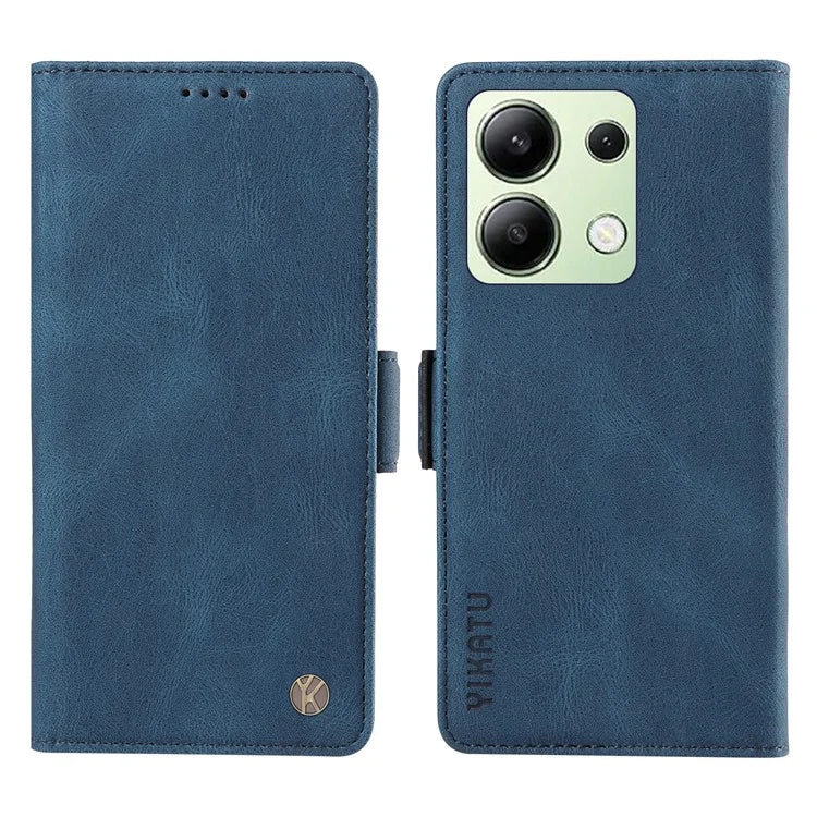 YIKATU YK-005 For Xiaomi Redmi Note 13 4G Wallet Cover Skin-touch Leather Phone Case