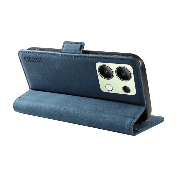 YIKATU YK-005 For Xiaomi Redmi Note 13 4G Wallet Cover Skin-touch Leather Phone Case