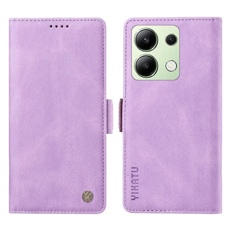 YIKATU YK-005 For Xiaomi Redmi Note 13 4G Wallet Cover Skin-touch Leather Phone Case
