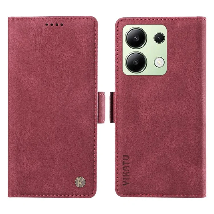 YIKATU YK-005 For Xiaomi Redmi Note 13 4G Wallet Cover Skin-touch Leather Phone Case